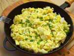 Жареная капуста с яйцом и сыром. Пошаговый фоторецепт.