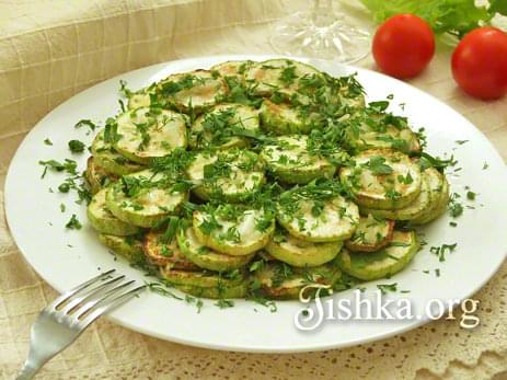 Жаренные кабачки с чесноком и петрушкой рецепт с фото