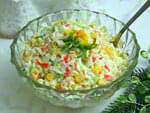 Салат с крабовыми палочками и рисом. Пошаговый фоторецепт.