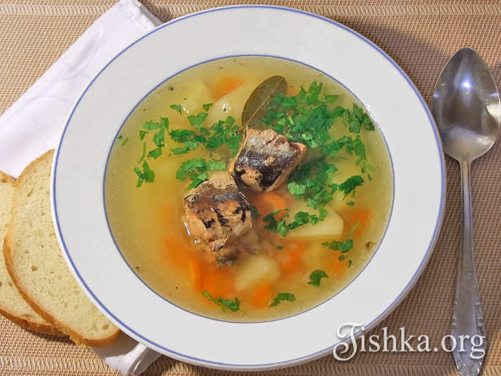 рыбный суп из консервов рецепт с фото