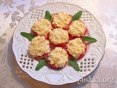 Закуска из помидоров с сыром. Пошаговый фоторецепт.