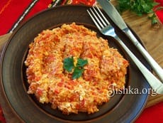 Миш-маш (яичница по-болгарски). Пошаговый фоторецепт.
