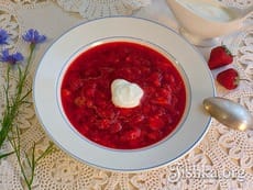 Десертный клубничный "суп". Пошаговый фоторецепт.