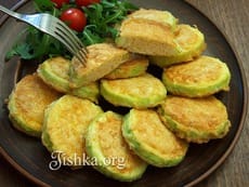 Фаршированные кабачки на сковороде в кляре. Пошаговый фоторецепт.