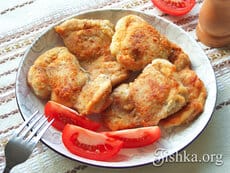 Курица, жареная в муке. Пошаговый фоторецепт.