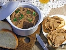 Паштет из куриной печени  со сливочным маслом. Пошаговый фоторецепт.