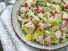 Классический куриный салат (американская кухня). Пошаговый фоторецепт.