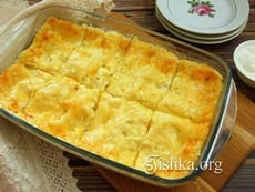 Лазанья с творогом и сыром. Пошаговый фоторецепт.