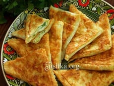 Пирожки из лаваша с сыром и зеленью. Пошаговый фоторецепт.
