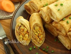 Блины с экономной начинкой "фальшивый фарш". Пошаговый фоторецепт.