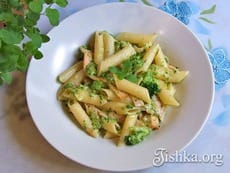 Паста с брокколи, ветчиной и сыром. Пошаговый фоторецепт.