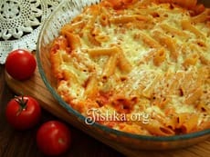 Макароны с сыром и соусом в духовке. Пошаговый фоторецепт.