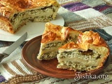 Пирог из лаваша с сыром и творогом. Пошаговый фоторецепт.
