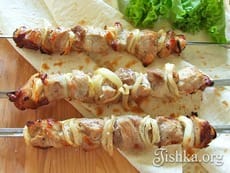 Шашлык из свинины в духовке. Пошаговый фоторецепт.