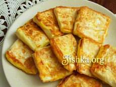 Простые пирожки из лаваша с творогом и сыром. Пошаговый фоторецепт.
