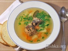 Рыбный суп из консервов. Пошаговый фоторецепт.