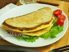 "Вкусный завтрак" (гренки с начинкой). Пошаговый фоторецепт.