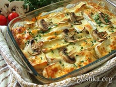 Тартифлет с грибами (картофельная запеканка). Пошаговый фоторецепт.