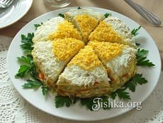 Кабачковый торт с луком и морковью. Пошаговый фоторецепт.