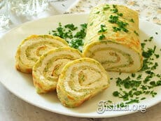 Кабачковый рулет с сырками. Пошаговый фоторецепт.